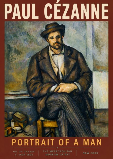 Paul Cézanne Portrait of a Man III No6 - Juliste
