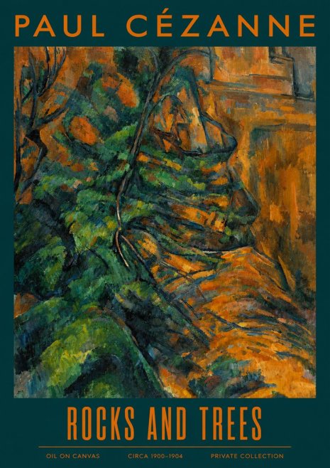 Paul Cézanne Rocks and Trees IV No2 - Juliste